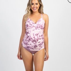 HOST PICK Pink Blush Maternity swim suit in Mauve